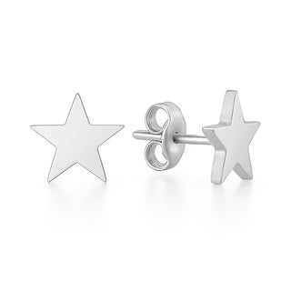 Silver Star Stud Earrings