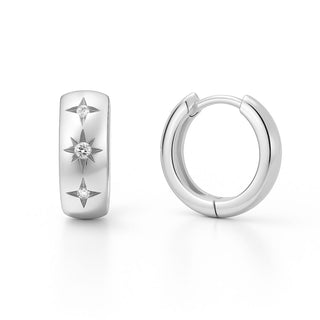 Starburst Mini Chunky Hoop Earrings