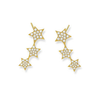 Triple Star Climber Earrings