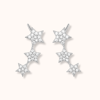 Triple Star Climber Earrings