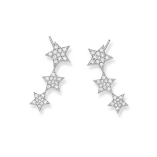 Triple Star Climber Earrings