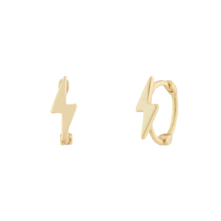 Lightning Bolt Huggie Hoops