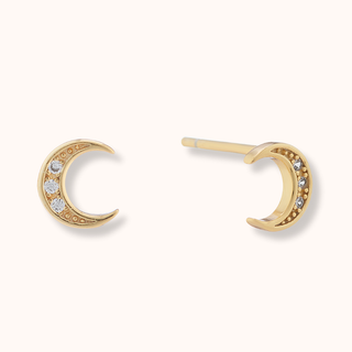 Mystic Crystal Moon Studs