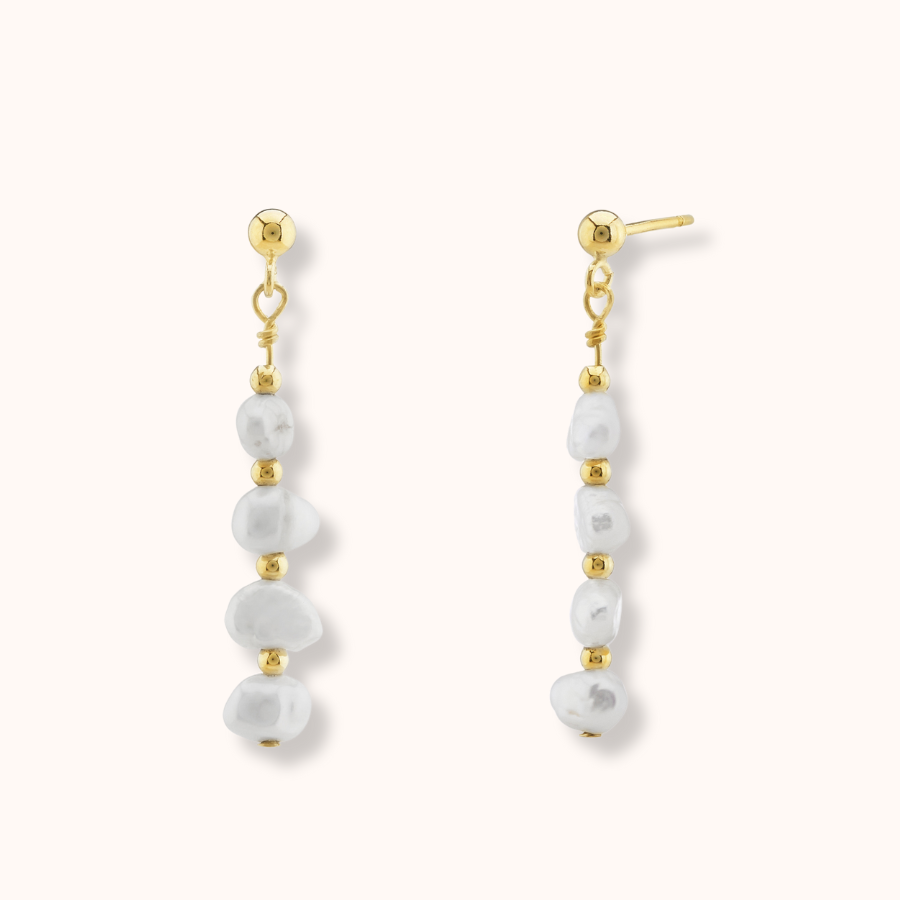 Multiple pearl drop earrings discount
