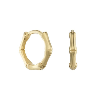 Bamboo Huggie Hoops