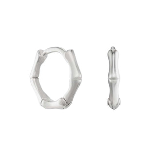 Bamboo Huggie Hoops