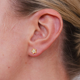 Crystal Star Stud Earrings