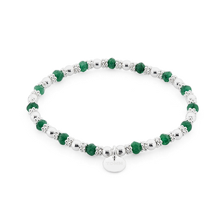 Freedom Emerald Agate Bead Bracelet