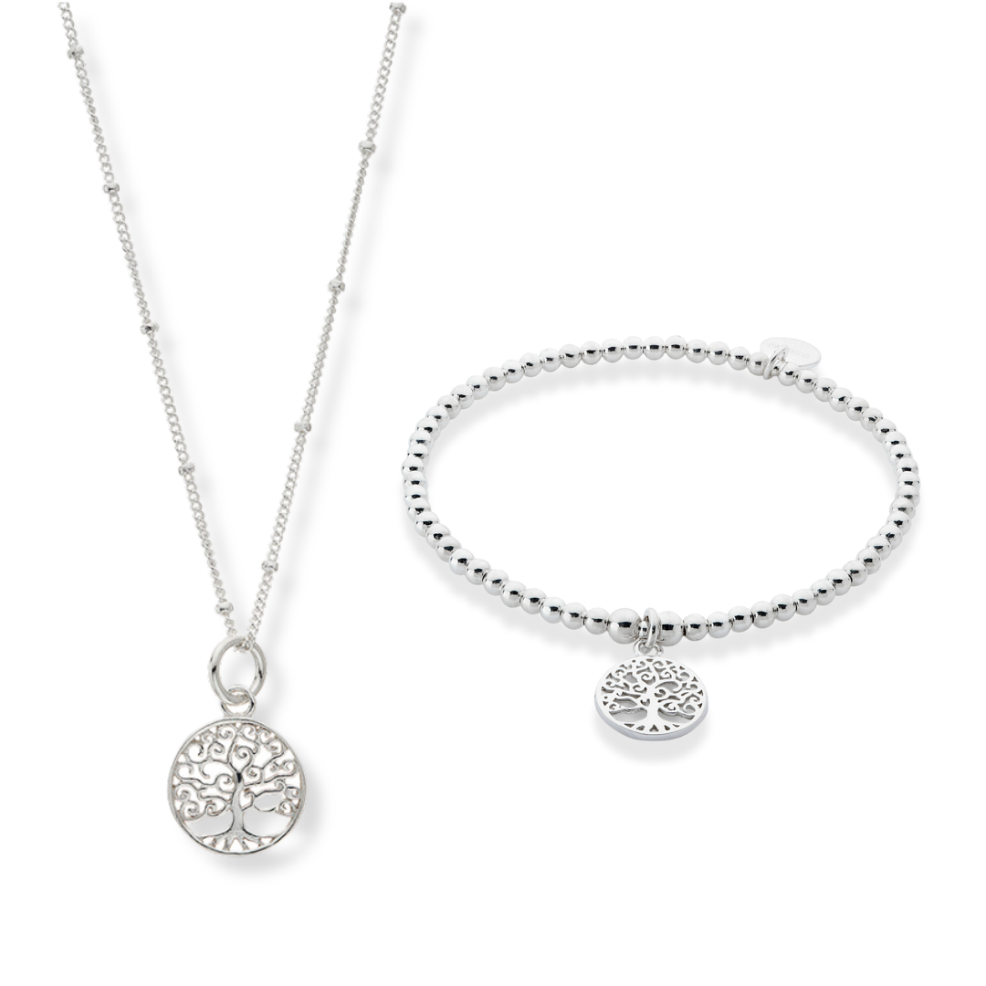 Family Tree of Life Necklace & Bracelet Set