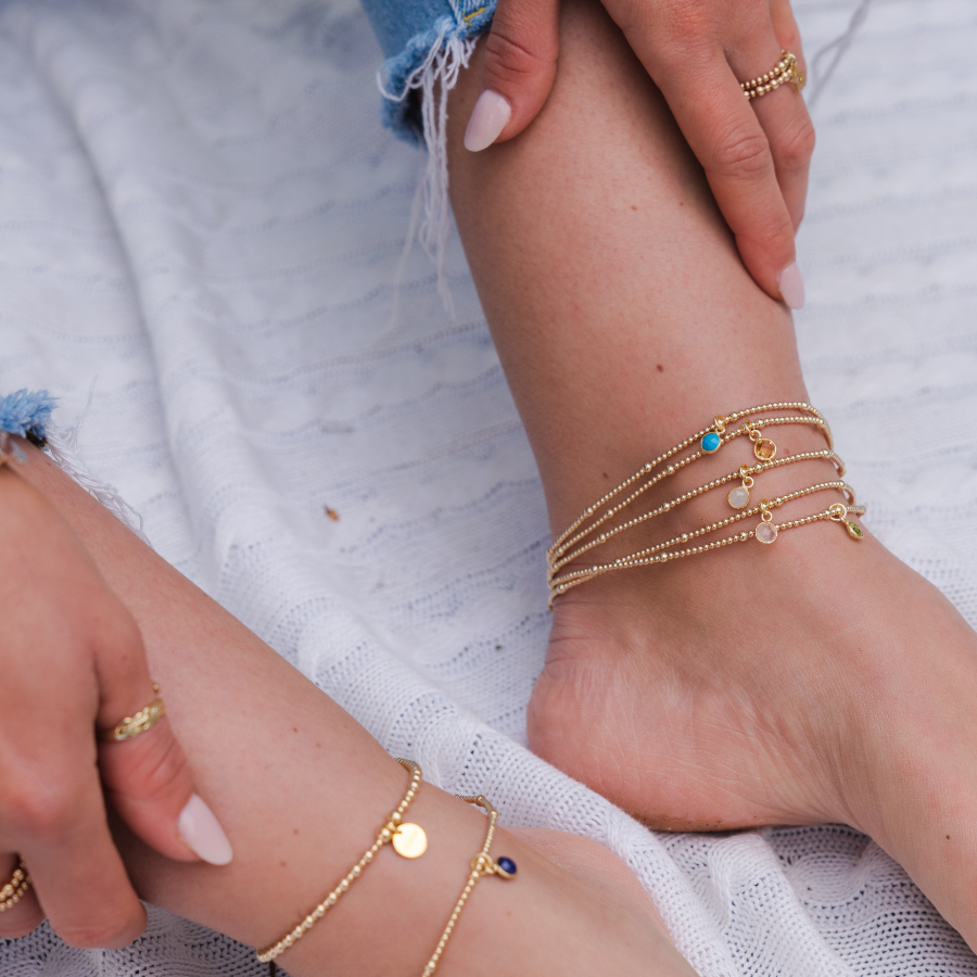 Clear quartz anklet deals