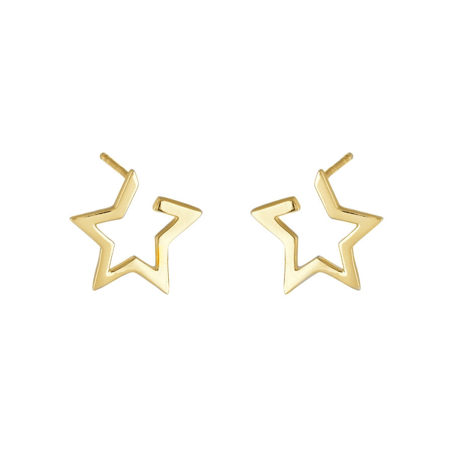 Star Huggie Stud Earrings