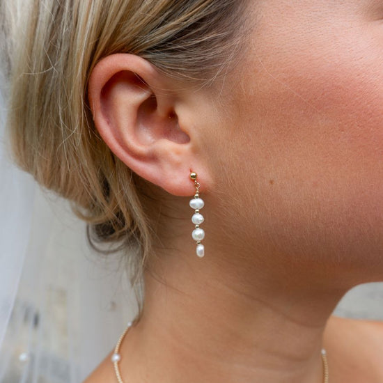 Multiple Freshwater Pearl Drop Earrings