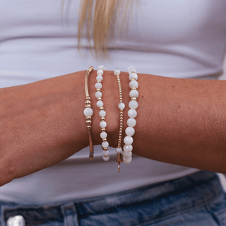 Mother of Pearl Aria Beaded Bracelet