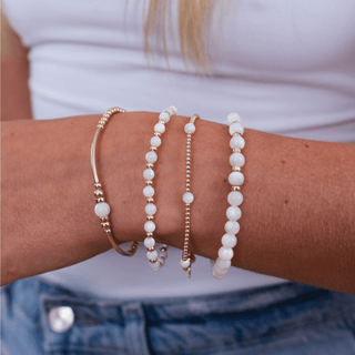 Mother of Pearl Aria Beaded Bracelet