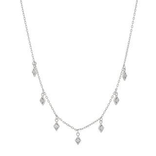 Multi Diamond Shaped Droplet Crystal Necklace