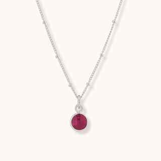 Ruby July Birthstone Necklace & Ring Set