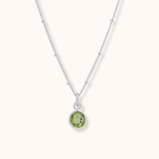 Peridot August Birthstone Necklace & Ring Set
