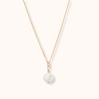 Single Freshwater Pearl Necklace and Earrings Bridal Jewellery Set