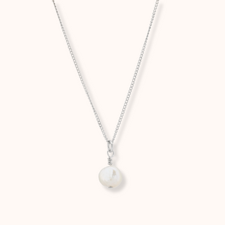 Single Freshwater Pearl Necklace and Earrings Bridal Jewellery Set
