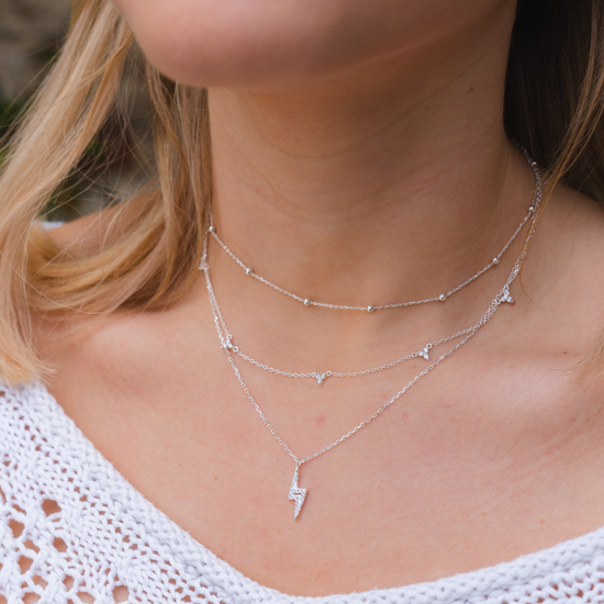 Silver 2025 layered choker