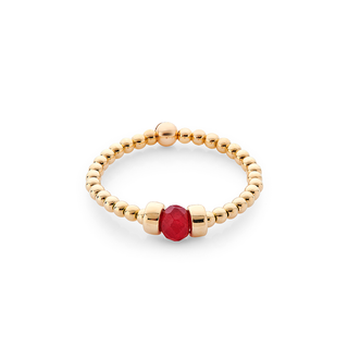 Dainty Ruby Red Agate Ring