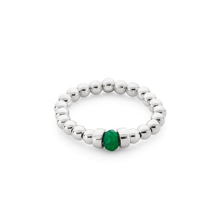 Emerald Green Agate Ring