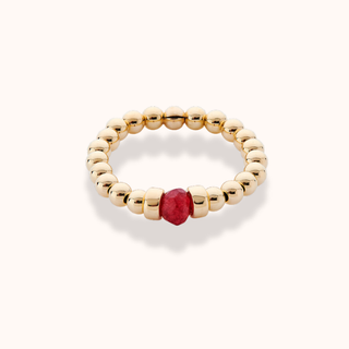 Ruby Red Agate Ring - Tomm Jewellery 