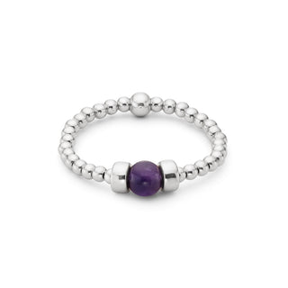 Dainty Touch of Amethyst Stacking Ring