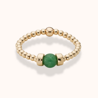 Dainty Touch of Aventurine Stacking Ring