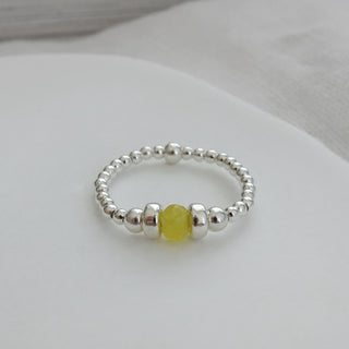 Yellow Gemstone Dainty Ring