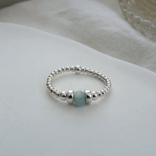 Blue Gemstone Dainty Ring