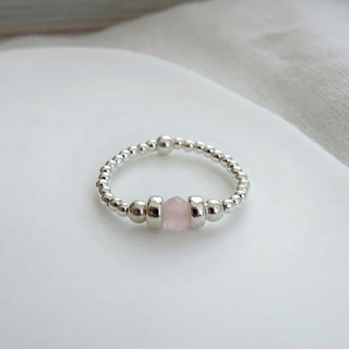 Pink Gemstone Dainty Ring