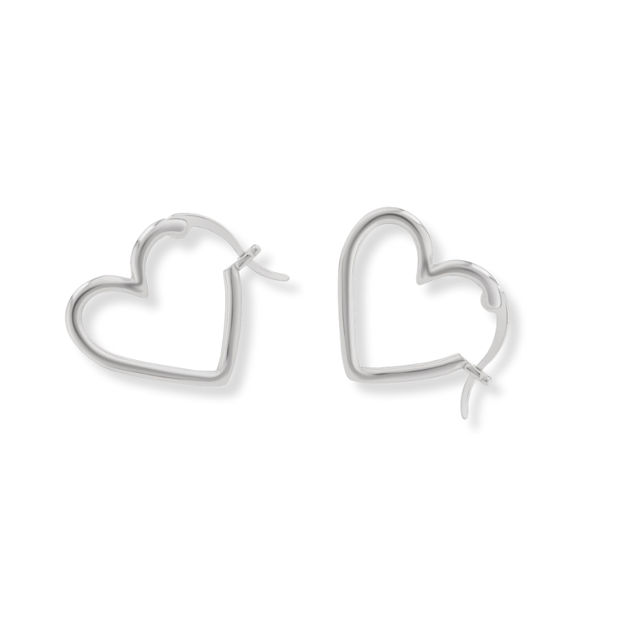 Love Heart Shaped Hoops