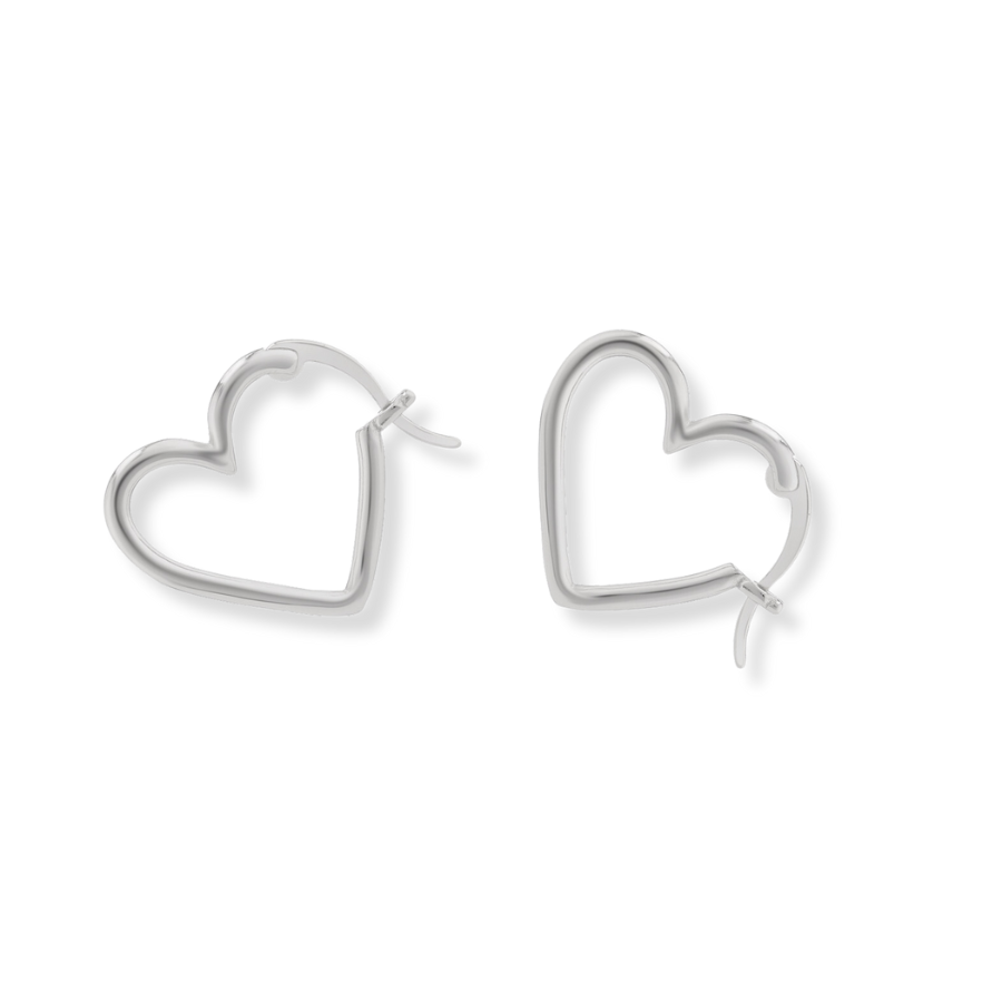 Load image into Gallery viewer, Love Heart Shaped Hoops
