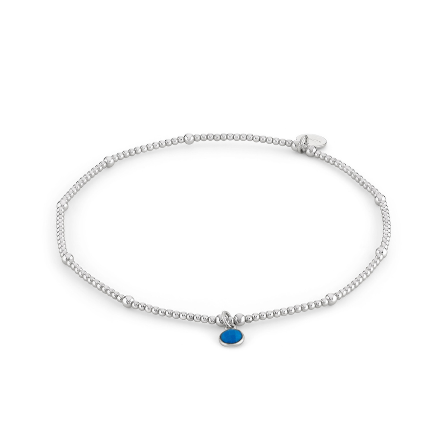 Turquoise Birthstone Charm Anklet