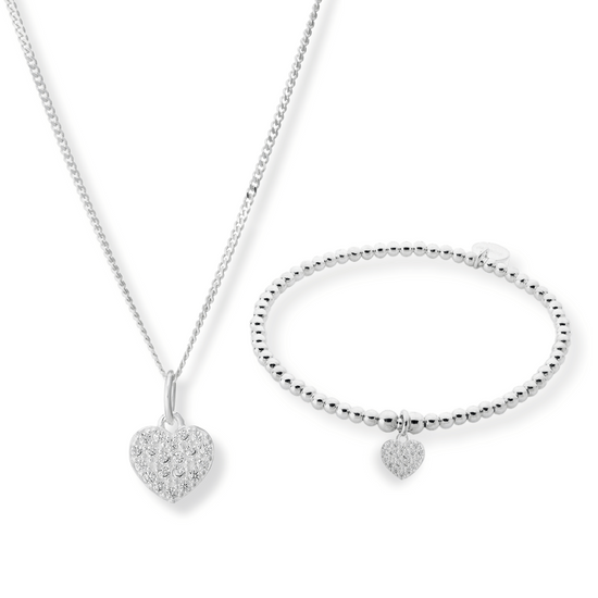 Sweetheart Necklace and Bracelet Set