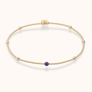 Touch of Amethyst Beaded Anklet