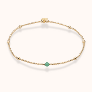 Touch of Aventurine Beaded Anklet