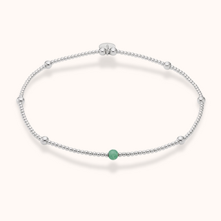 Touch of Aventurine Beaded Anklet