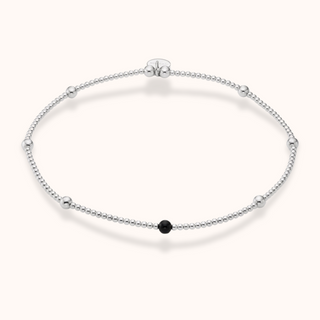 Touch of Black Onyx Beaded Anklet