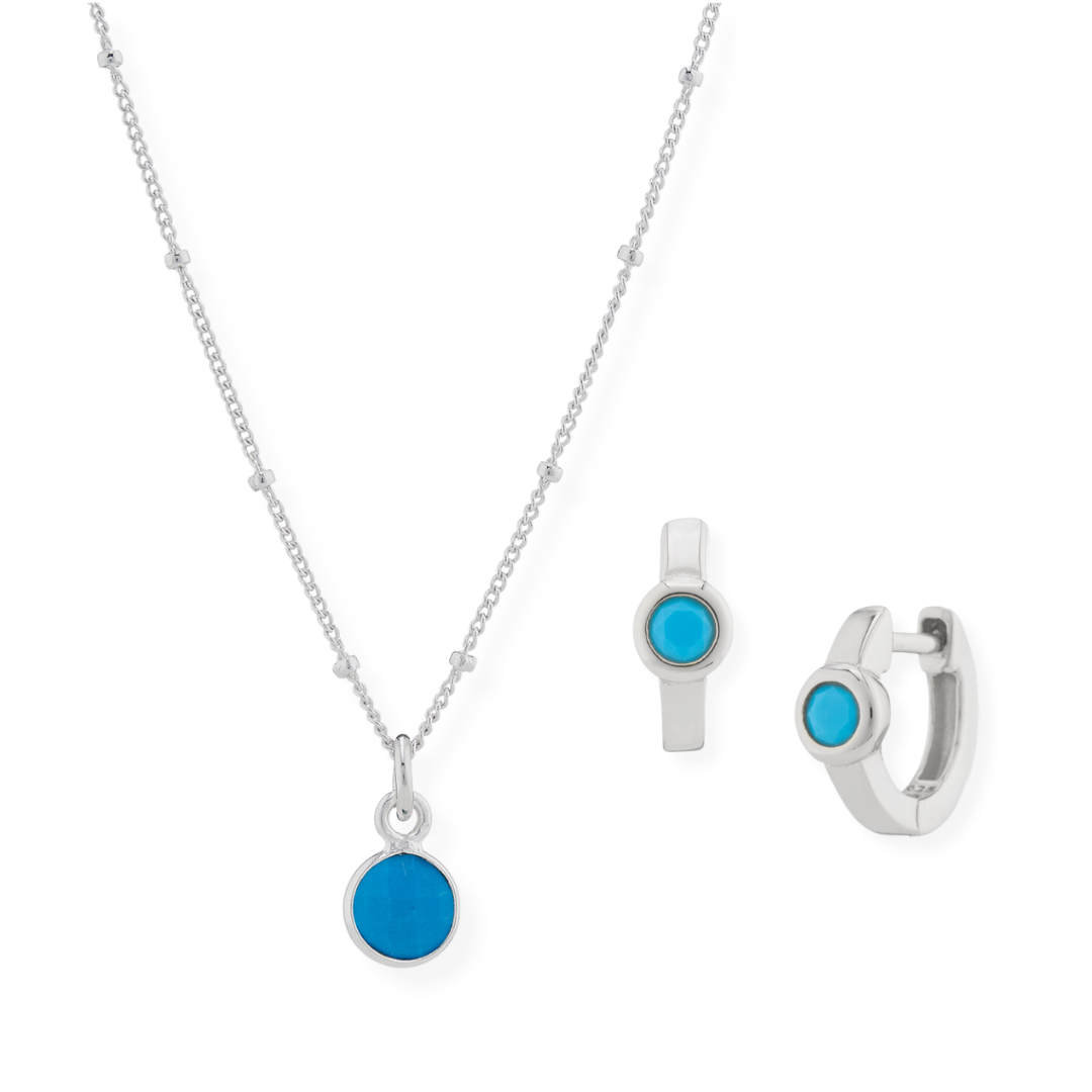 Turquoise blue 2025 jewellery set