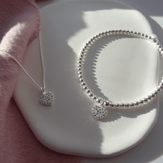 Sweetheart Necklace and Bracelet Set