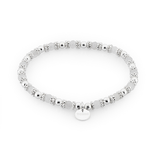 Freedom White Agate Bead Bracelet