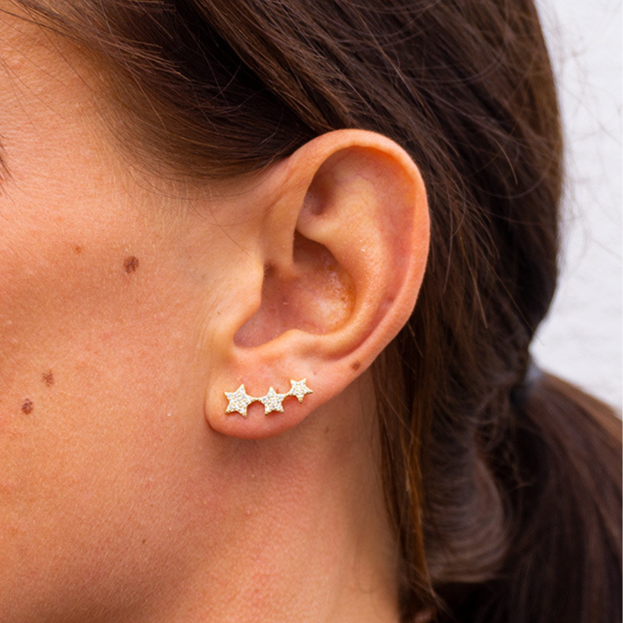 Climbing star earrings discount