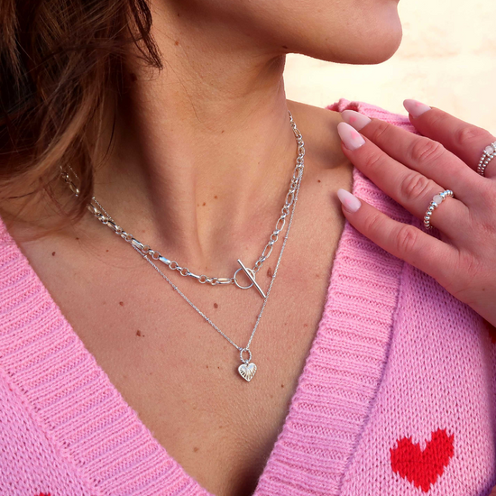 Dainty Heart Satellite Chain Necklace