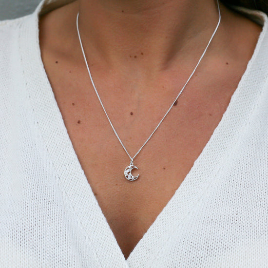 Load image into Gallery viewer, Crystal Moon Phase Necklace
