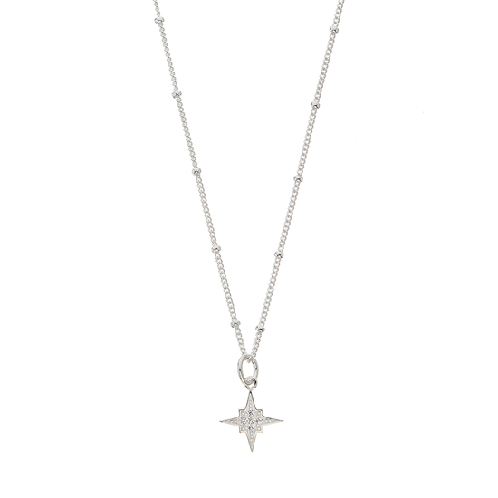Shooting Star Crystal Charm Necklace