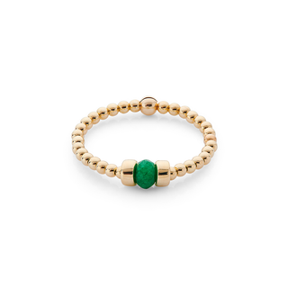 Dainty Emerald Green Agate Ring