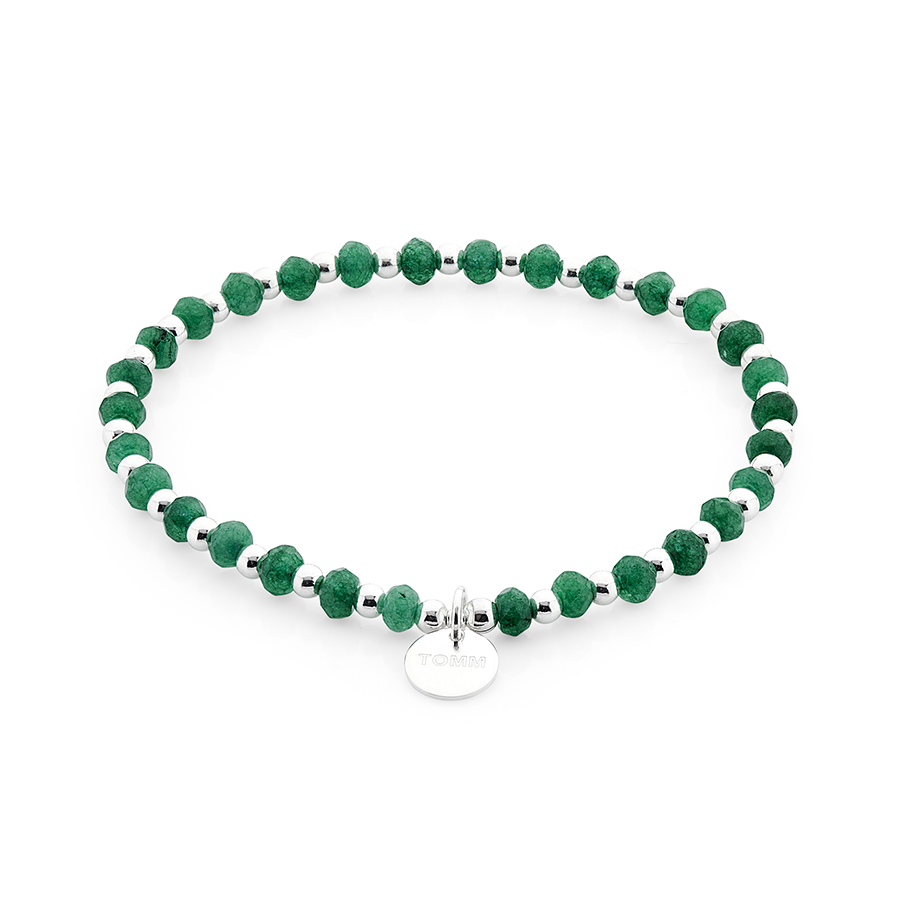 Load image into Gallery viewer, Dream Emerald Green Agate Crystal Bracelet
