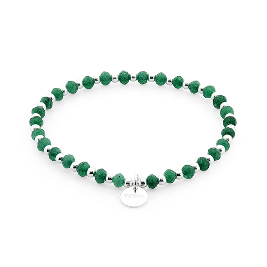Load image into Gallery viewer, Dream Emerald Green Agate Crystal Bracelet
